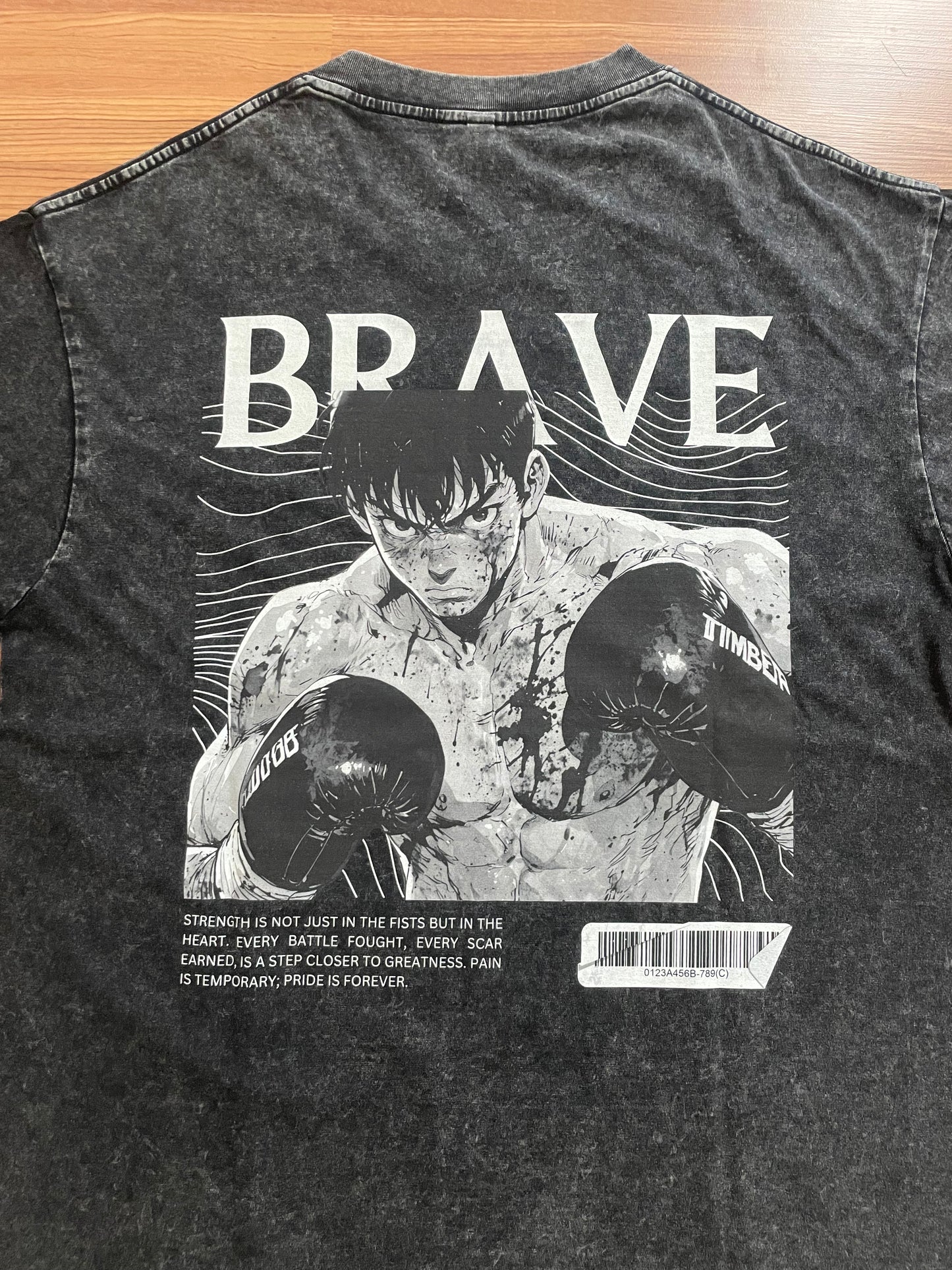 Retro Boxing Anime T-Shirt – Black Gloves Oversize T-Shirt